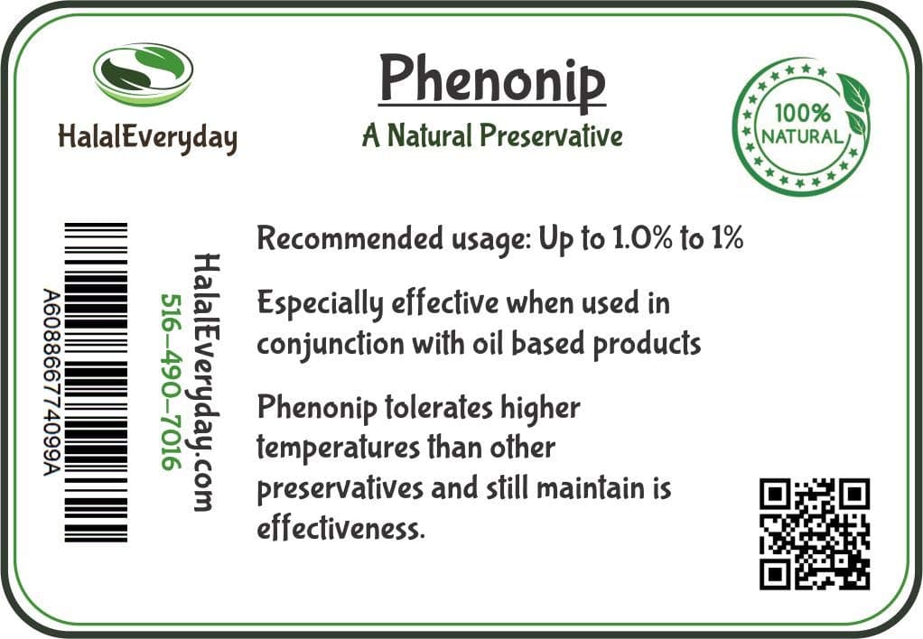 Phenonip - Natural Preservative Used for Lotion, Cream, Lip Balm or Body Butter 4 Oz