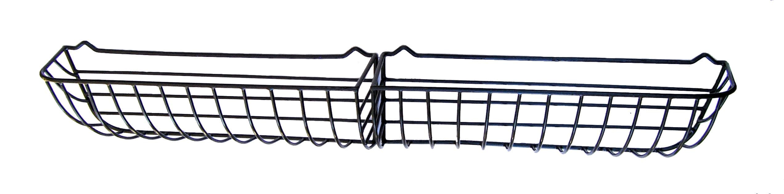 72 Inch Window Hayrack Steel Window Box (sectional) PVC Coated Black