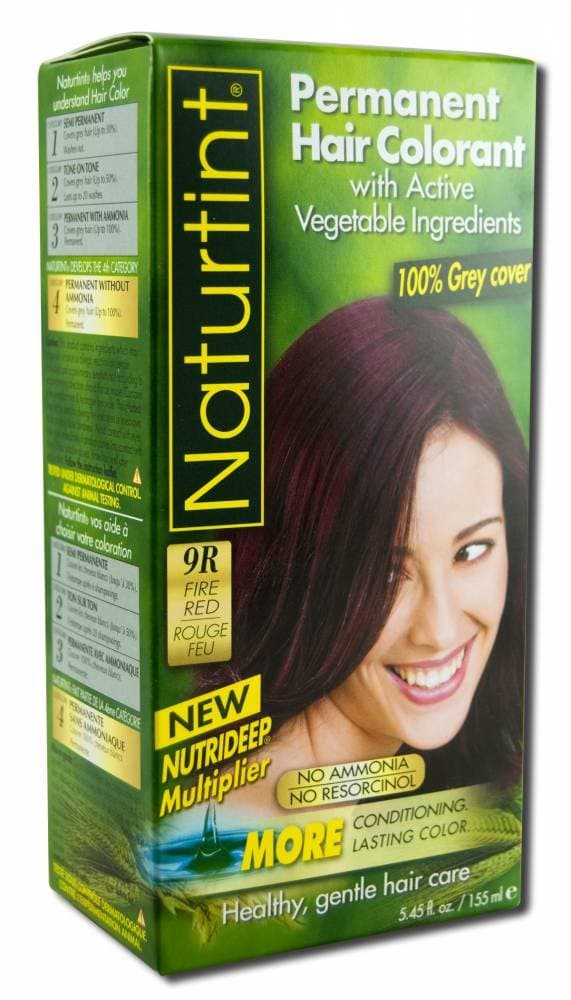 Naturtint Permanent Hair Color 5R Fire Red (Pack of 1), Ammonia Free, Vegan, Cruelty Free, up to 100% Gray Coverage, Long Lasting Results