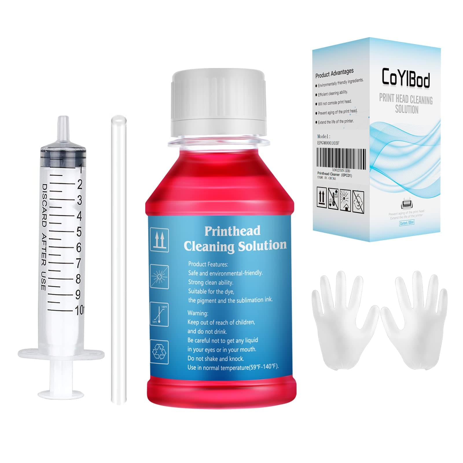 Printhead Cleaning kit Compatible for Epson WF-7520 WF-7510 WF-7010 WF-2650 WF-2630 WF-2660 WF-2760 WF-2750 WF-3620 WF-3720 WF-3540 WF-3530 WF-3520 XP-340 XP-440 XP-446 Printer Nozzle Cleaner