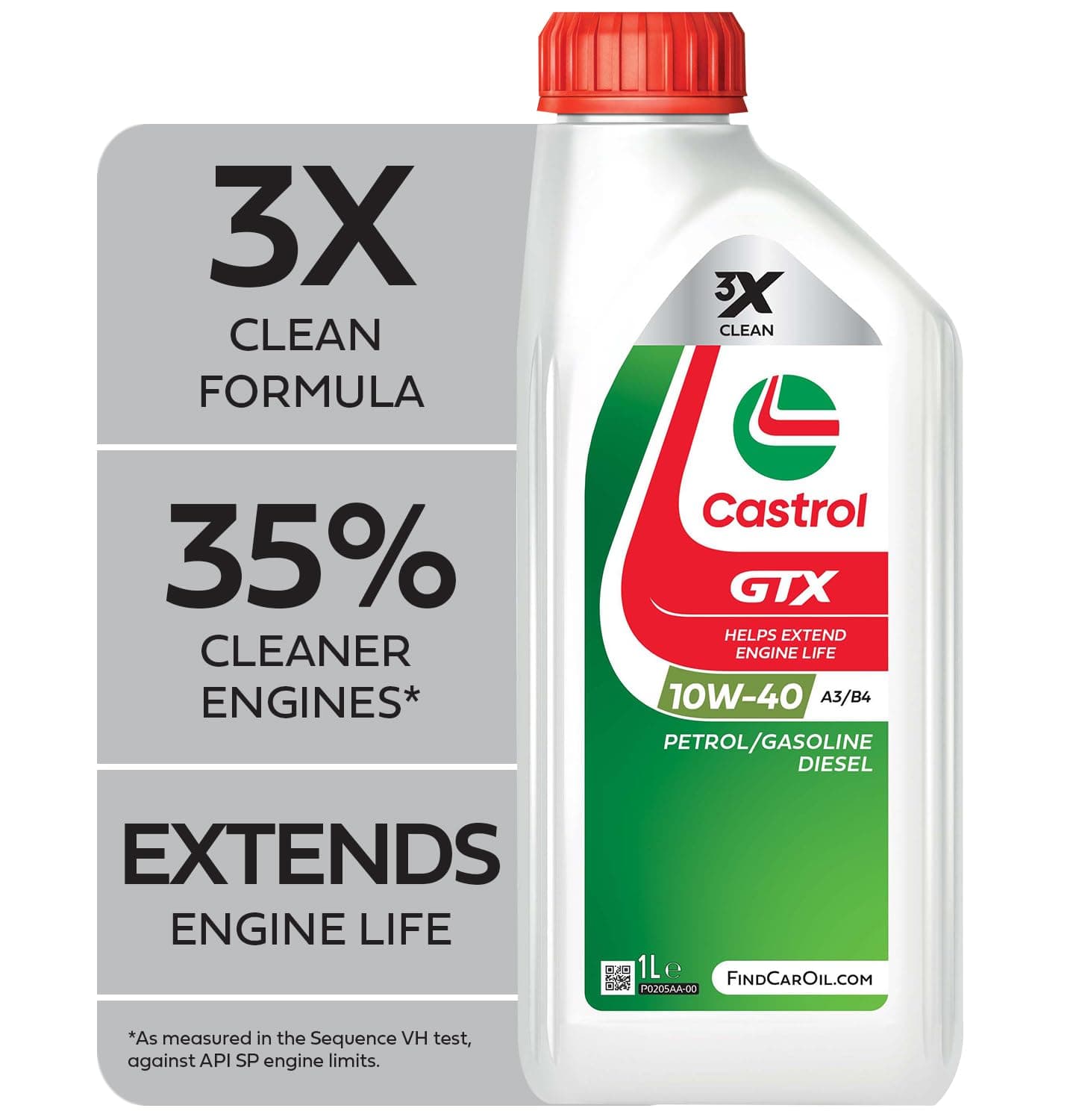 Castrol GTX 10W-40 A3/B4 Engine Oil 1L
