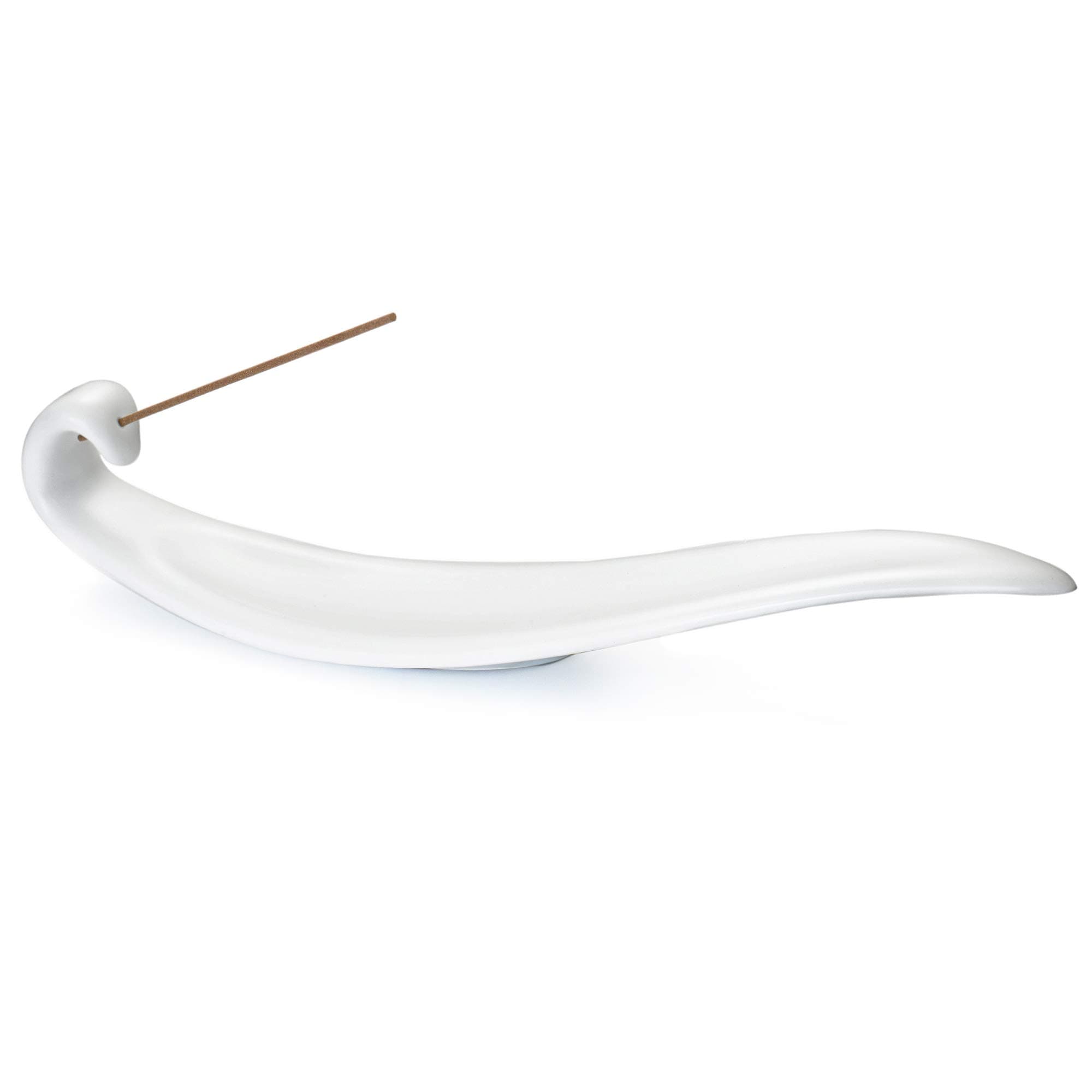 Ceramic Incense Burner - Willow Leaf Porcelain Incense Stick Holder Cone Ash Catcher Tray