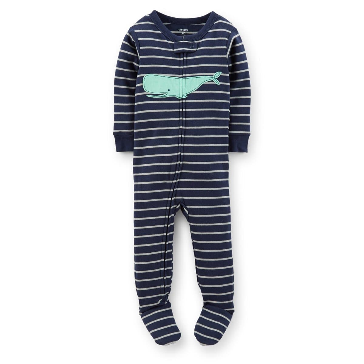 Carter's Striped Footie (Baby) - Whale-24 Months