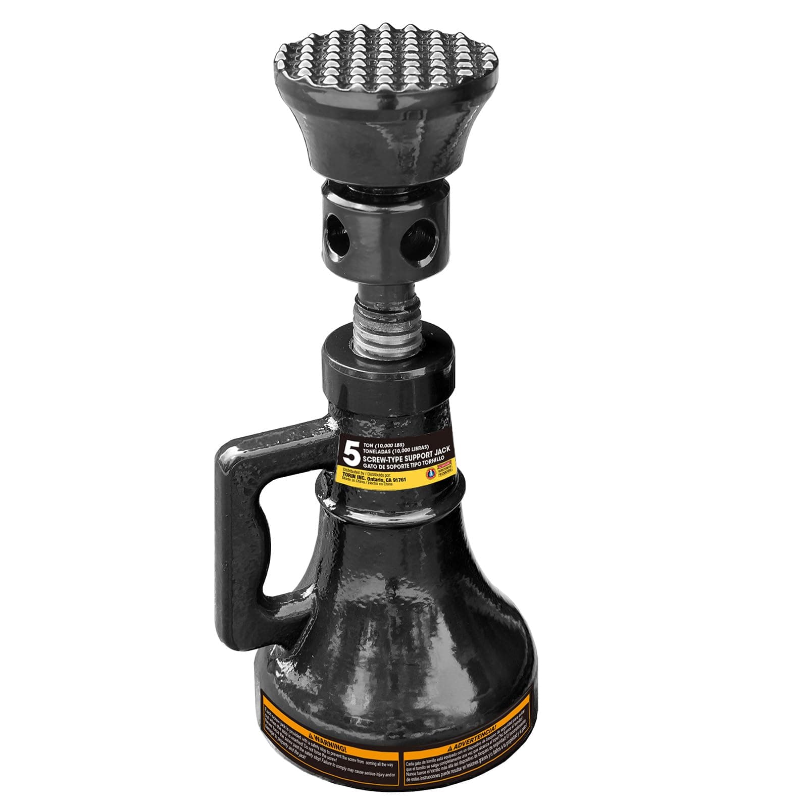 BIG RED Screw Jack, 5 Ton (10,000 LBs) Expert-Level Car Support Screw Jack Applicable to House Construction and Bridge Stabilization, Black