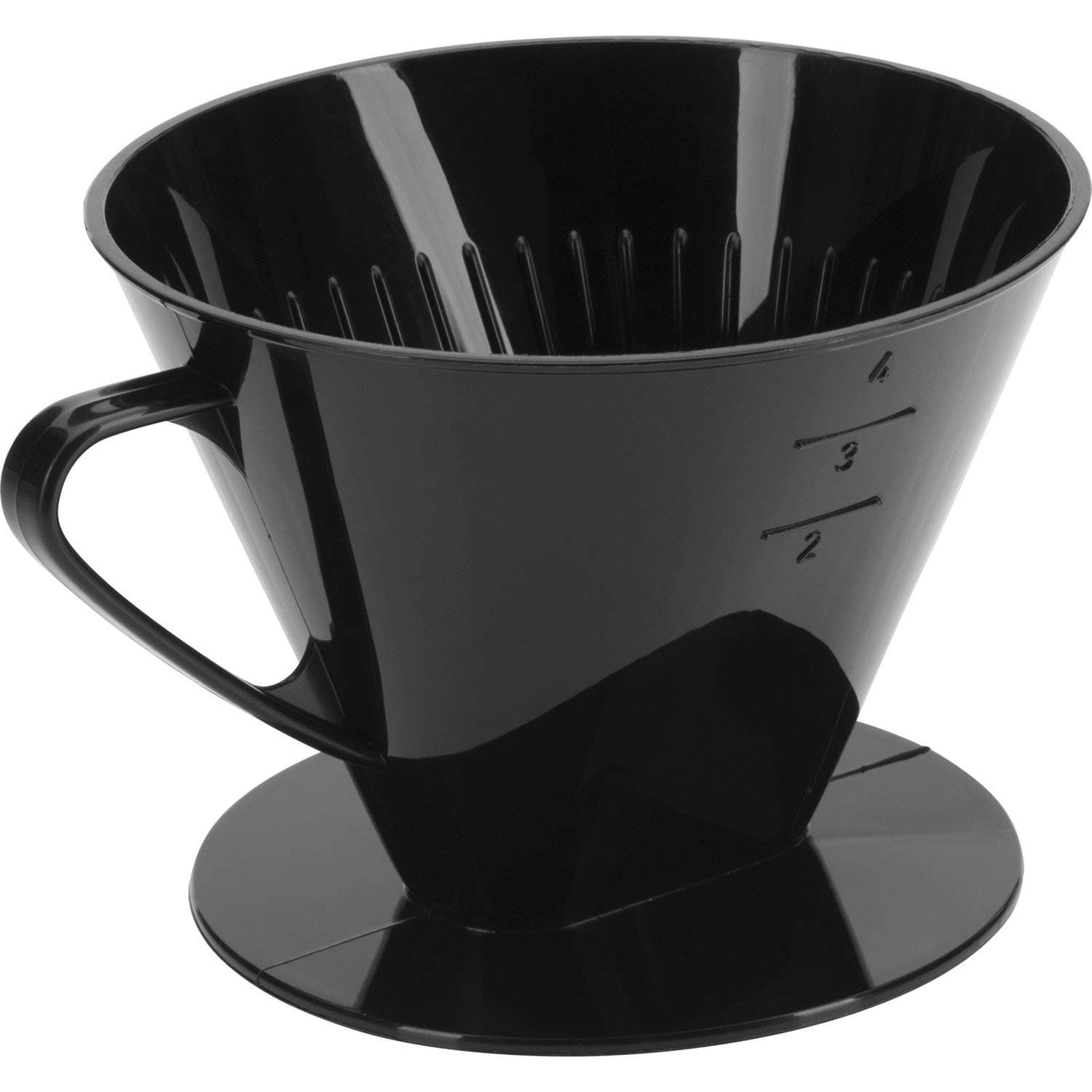 Westmark Pour Over Coffee Dripper, Coffee Filter Cone Size 4, Reusable Plastic for Manual Brewing, Up to 4 Cups, Model 24442261