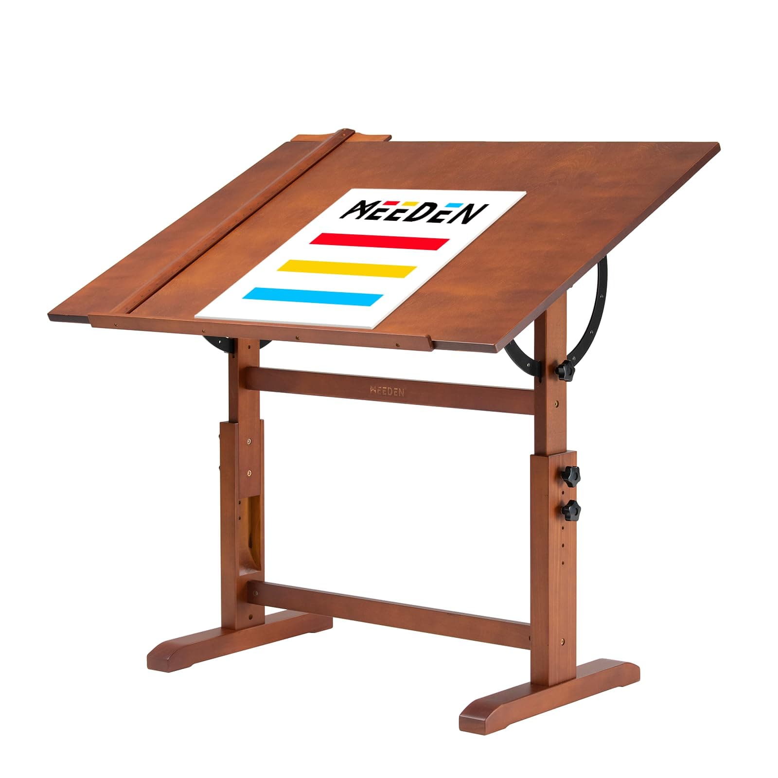 MEEDEN Extra Large Wooden Drafting Table: 42" x 30" Artist Drawing Desk - Height Adjustable Arts and Crafts Table - Tilting Table for Adults for Painting Reading Writing Sketching