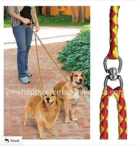 52'' No-Tangle Dual Dog Leash with Swivel, Comfortably Walks Two Dogs Weighing Up To 500 Pounds At Once