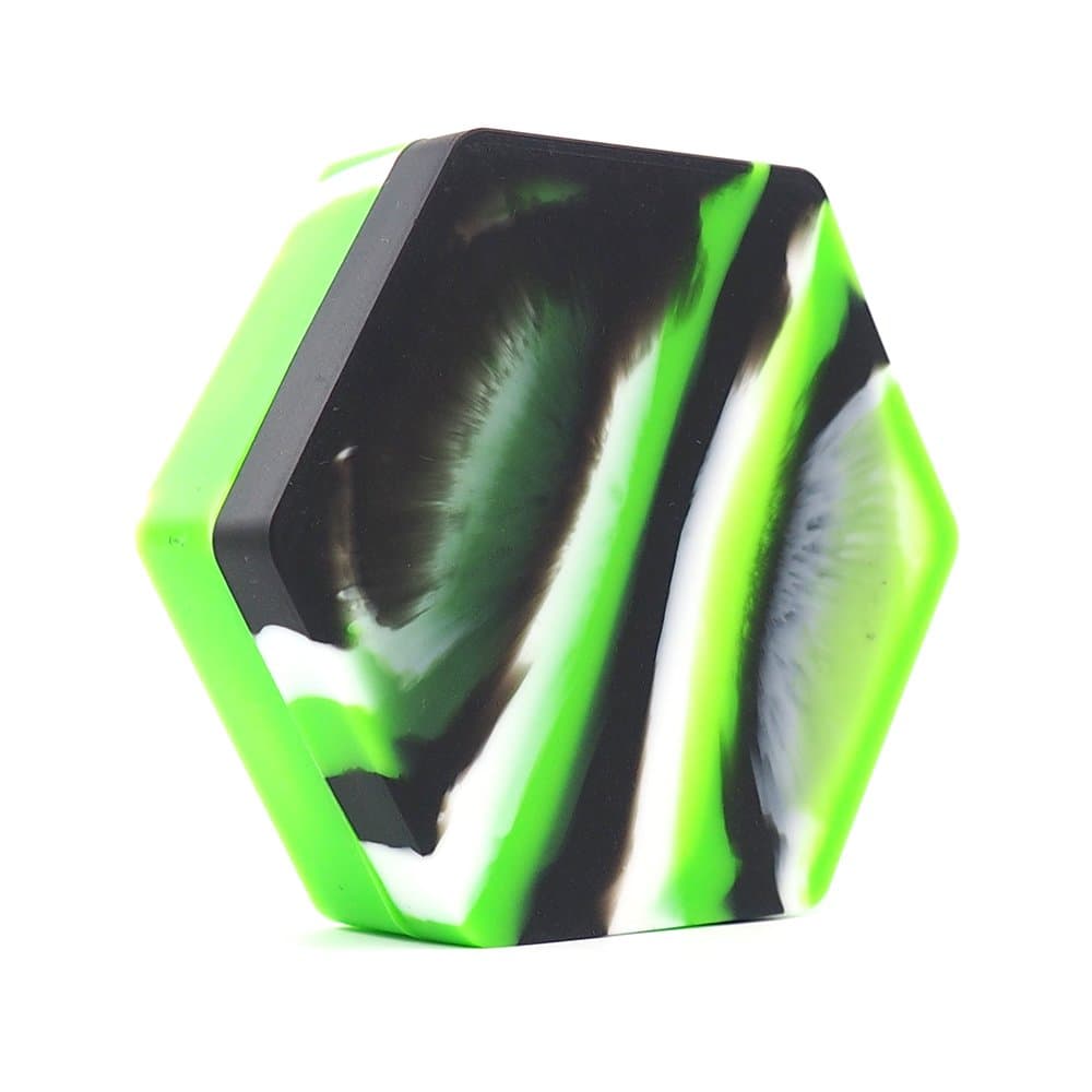 Large Hexagon 110ml Silicone Non-stick Storage Container 1 Piece Black/White/Green