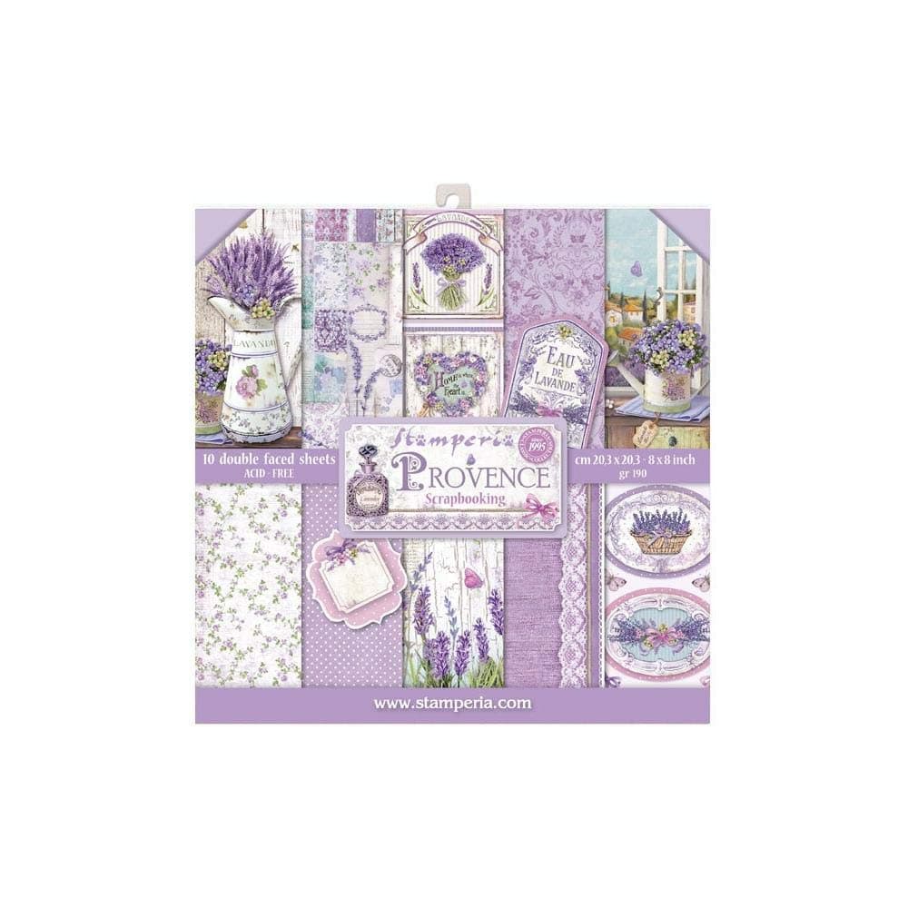 INTERNATIONAL, KFT PAPER PAD 8X8 10PK PROVENCE, 20.3 x 20.3 (8" x 8"), Multicoloured