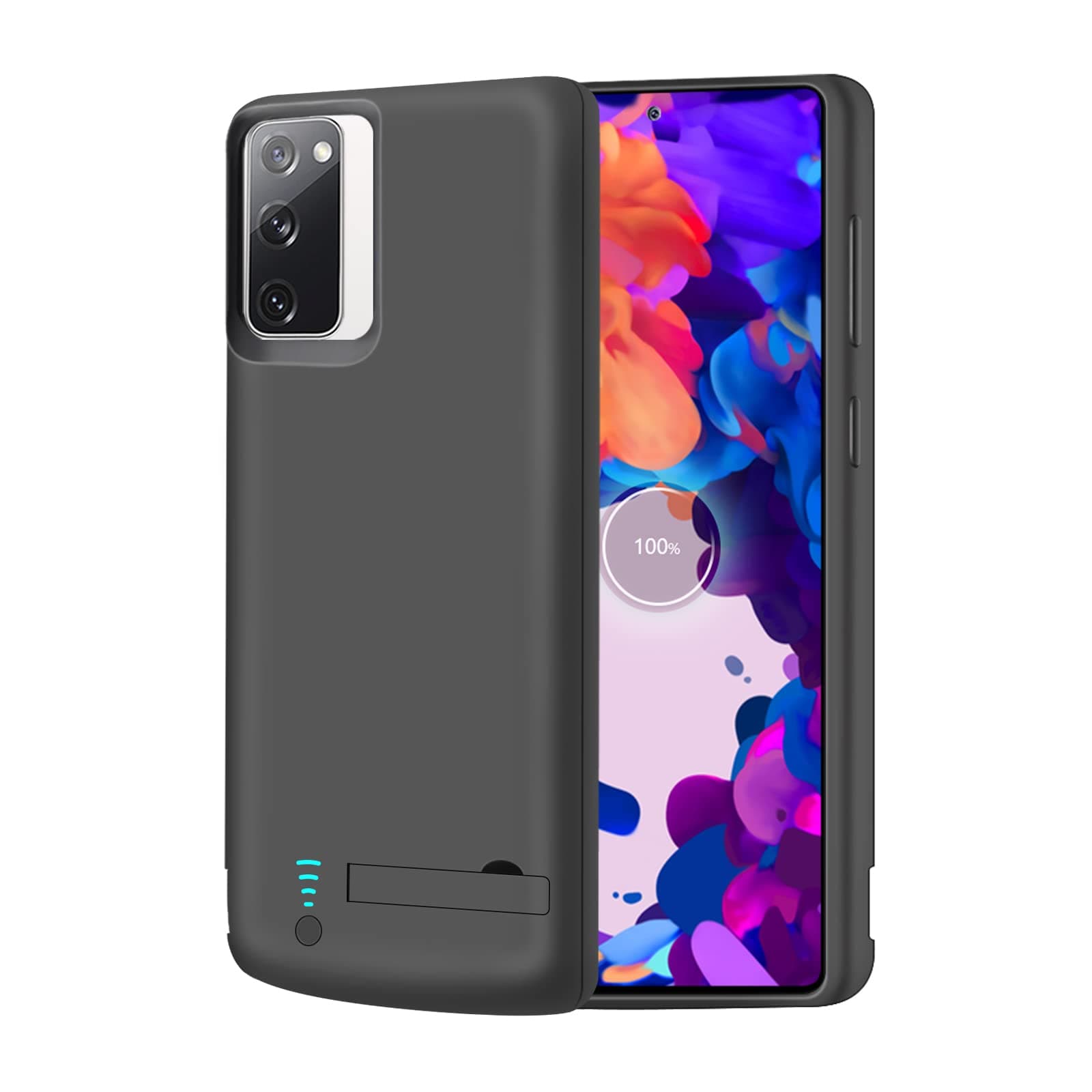 RUNSY Battery Case for Samsung Galaxy S20 FE 5G, 5000mAh Rechargeable Extended Battery Charging Charger Case, Add 100% Extra Juice, Not Compatible with Galaxy S20 (6.5 inch) Black