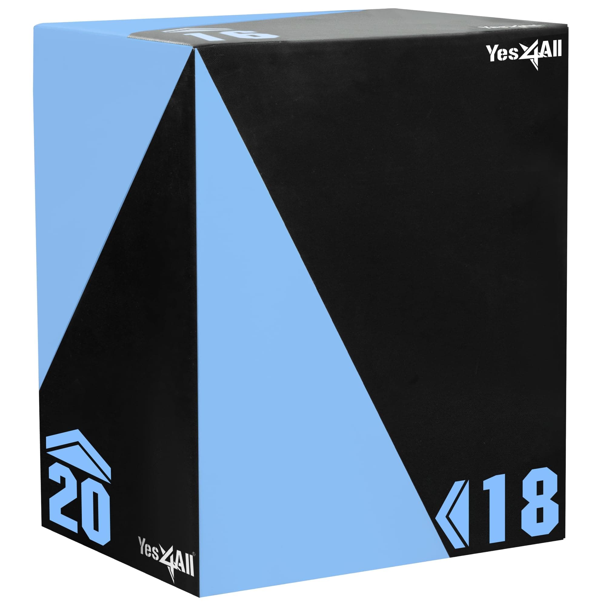 Yes4All 3 in 1 Foam Plyometric Jump Box for Training & Conditioning - Plyo Jump Box for Fitness Workout Exercise