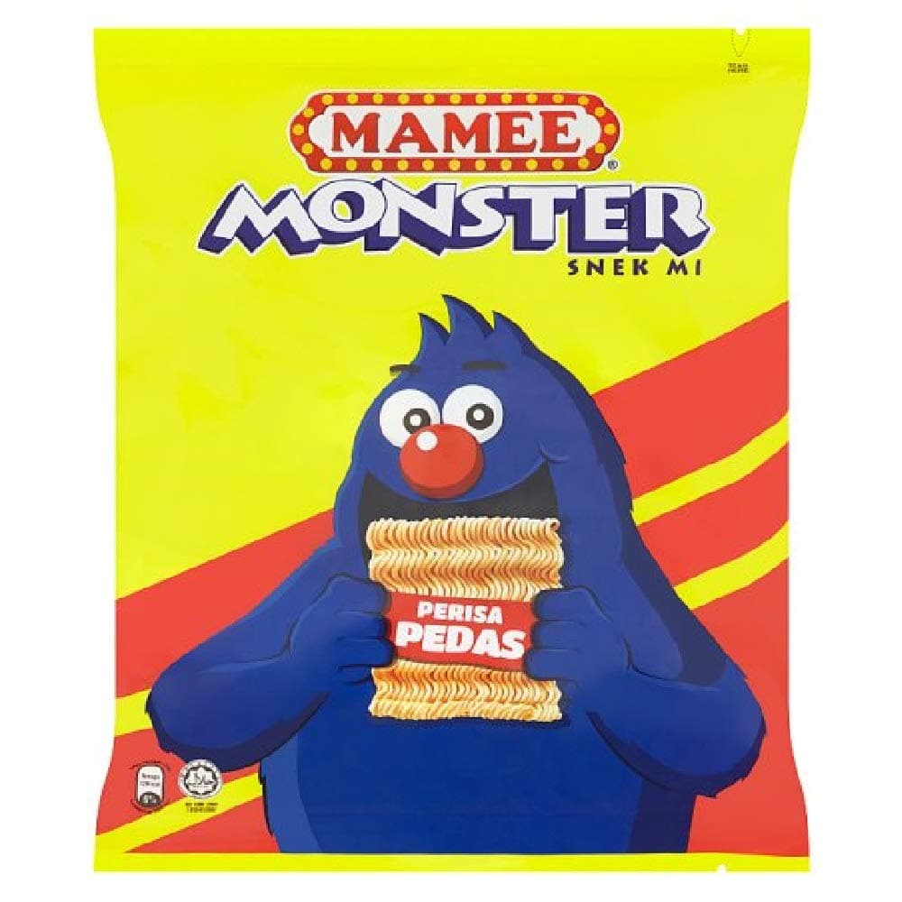 Mamee Monster Snack Noodles 8 Packs x 25g (Spicy)