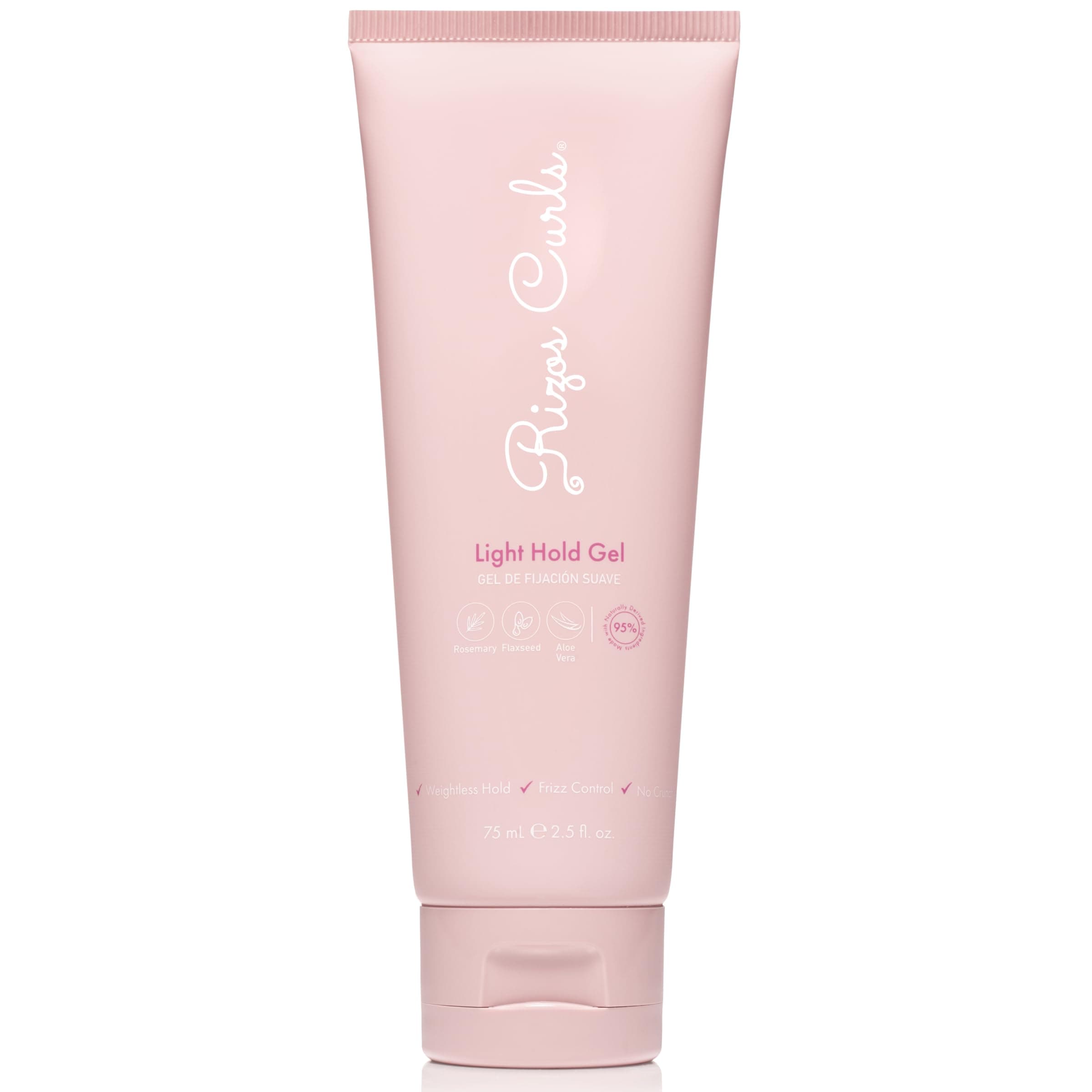 Travel Light Hold Gel, Defines with Flexible Hold, Flake-Free and Frizz-Free Voluminous Curls, Moisturize and Combat Humidity with Aloe Vera & Flaxseed, 2.5 oz