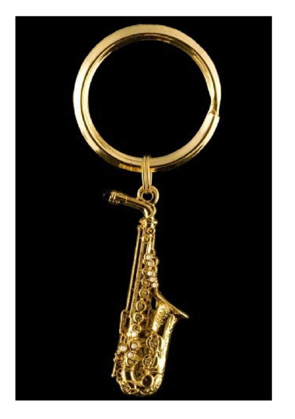 Alto Sax Key Chain - 24k Gold Plated