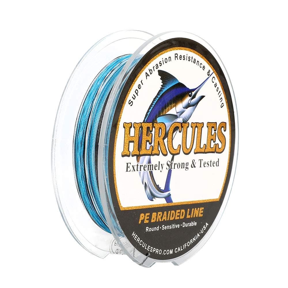 Hercules Braided Fishing Line 4 Strands 100m-2000m 6lb-100lb Super Strong PE Fishing Wire Multifilament Fishing Lines for Saltwater & Freshwater Fishing