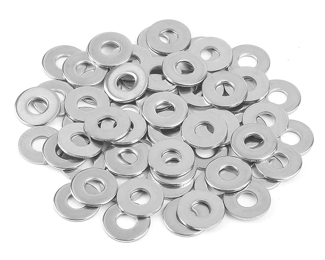 1/4" Stainless Flat Washer, 5/8" Outside Diameter, 18-8(304) Stainless Steel Washers Flat(80 pcs)