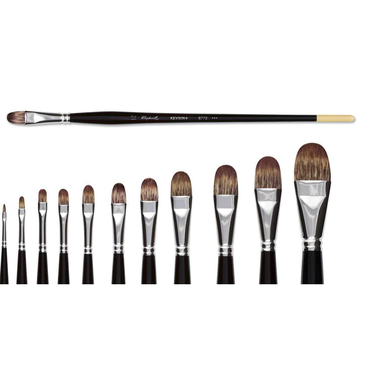 Raphael Kevrin+ 8772 Synthetic Blend Brush, Filbert, 16, Natural