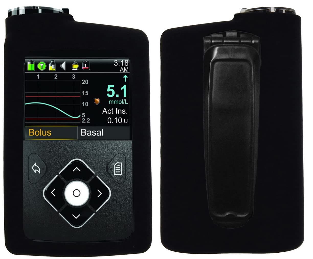 Premium Soft Silicone Case for Medtronic Insulin Pump (MiniMed 630G, MiniMed 640G, MiniMed 670G, MiniMed 770G) (Black)