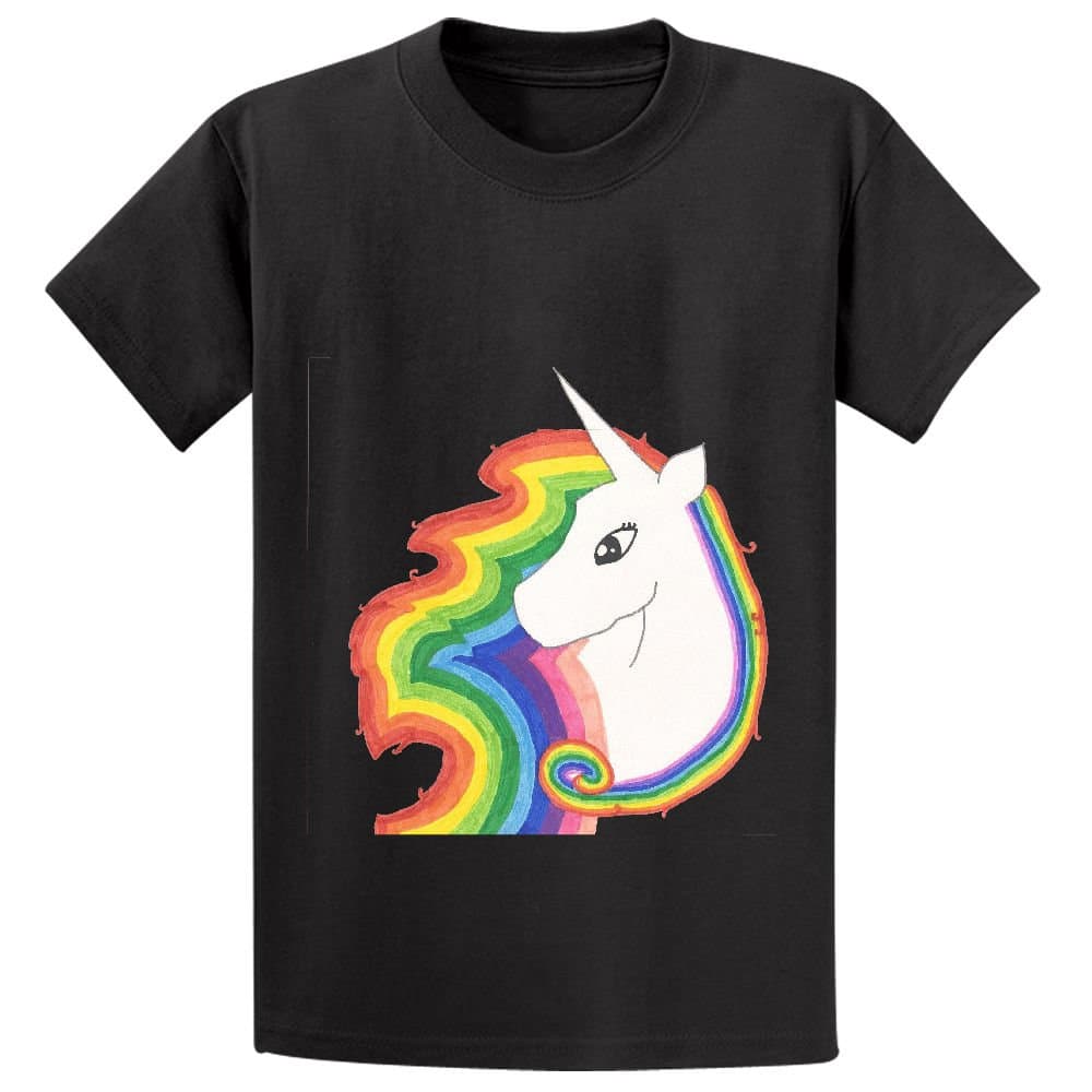 Mcol Unicorns And Rainbows Boys' Crew Neck Personalized Tees