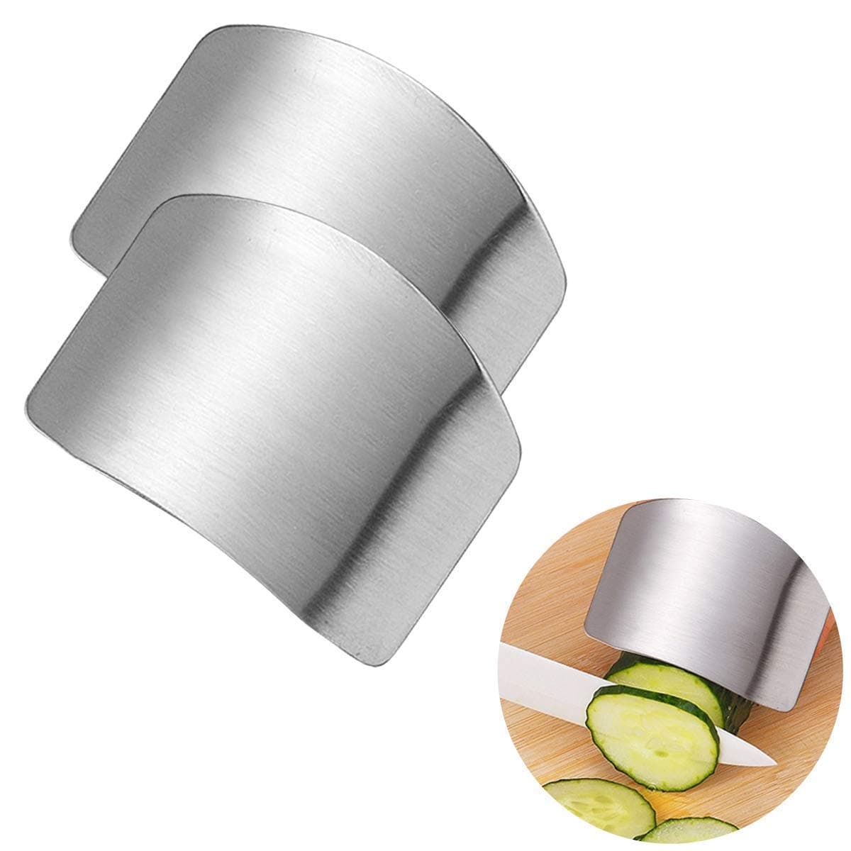 FreshDcart FDCFG Finger Protector for Cutting Vegetables | Stainless Steel Finger Cutting Protector Hand Guard | Finger Protector Safe Chopping Hand Guard Pack of (1)