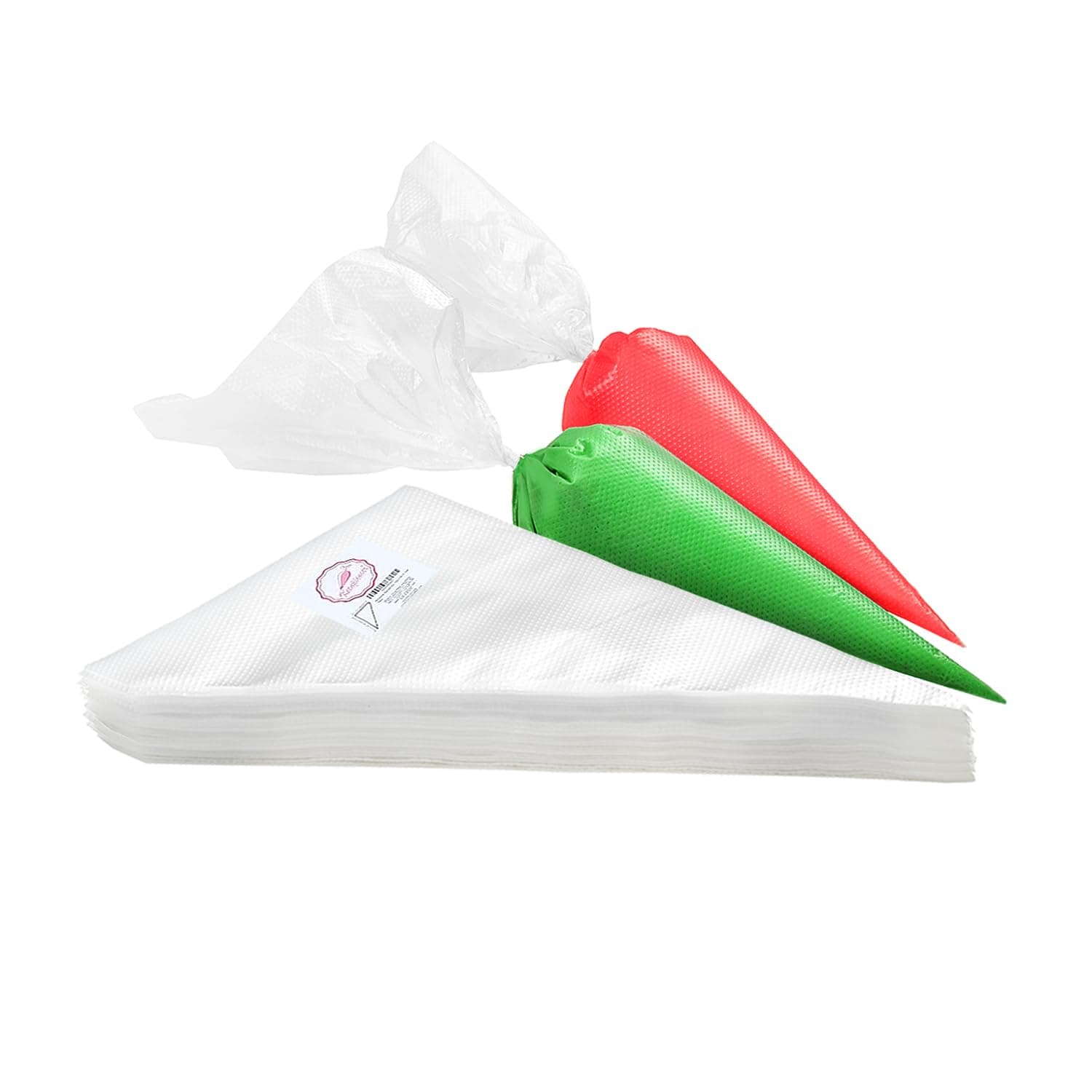 Keenpioneer Disposable Decorating and Pastry Bags 10” Pack of 100 (Clear, 25.4cm)