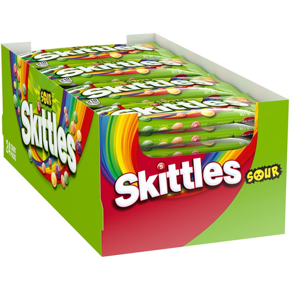 Skittles Sour Candy, 1.8 ounce (24 Single Packs)