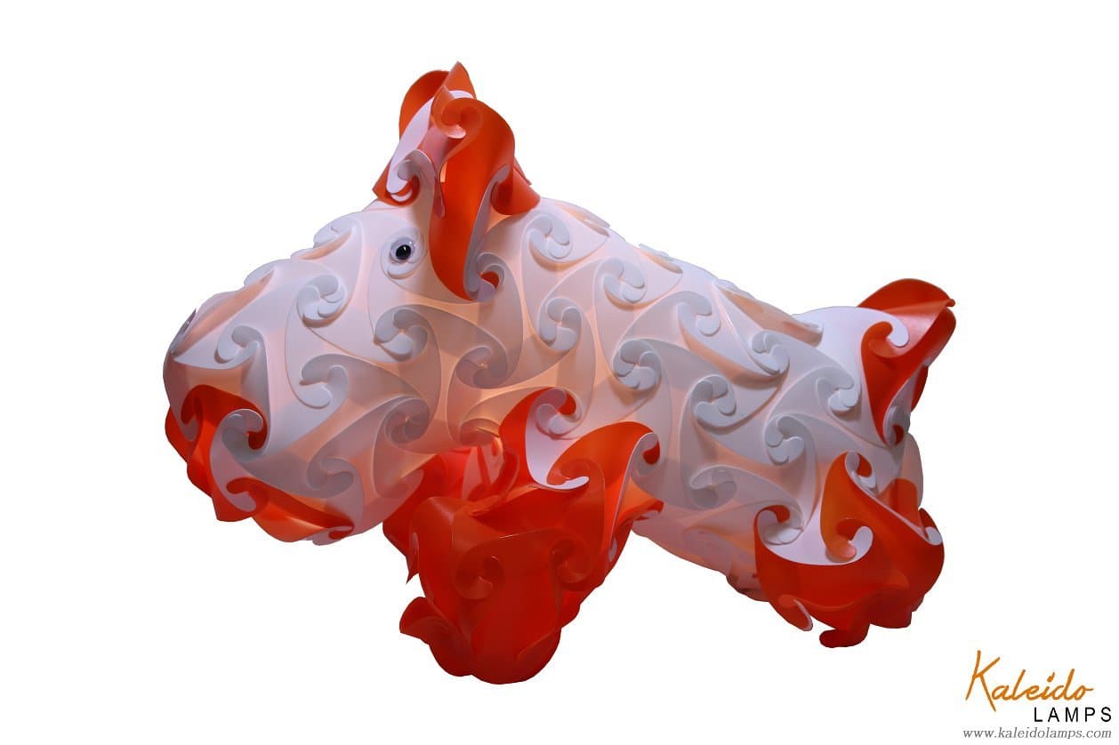 Puzzle Lamp: Handmade Terria Dog/Puppy IQ Night Lights Cord & Bulb Included (Orange)