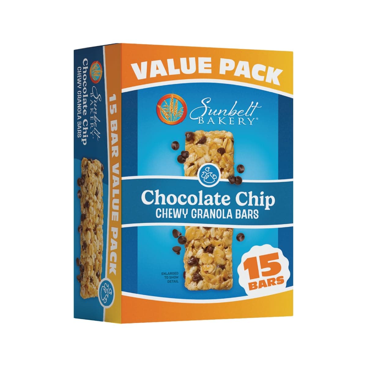 Chewy Chocolate Chip Granola Bars, 1.1 oz Bars, 15 Count