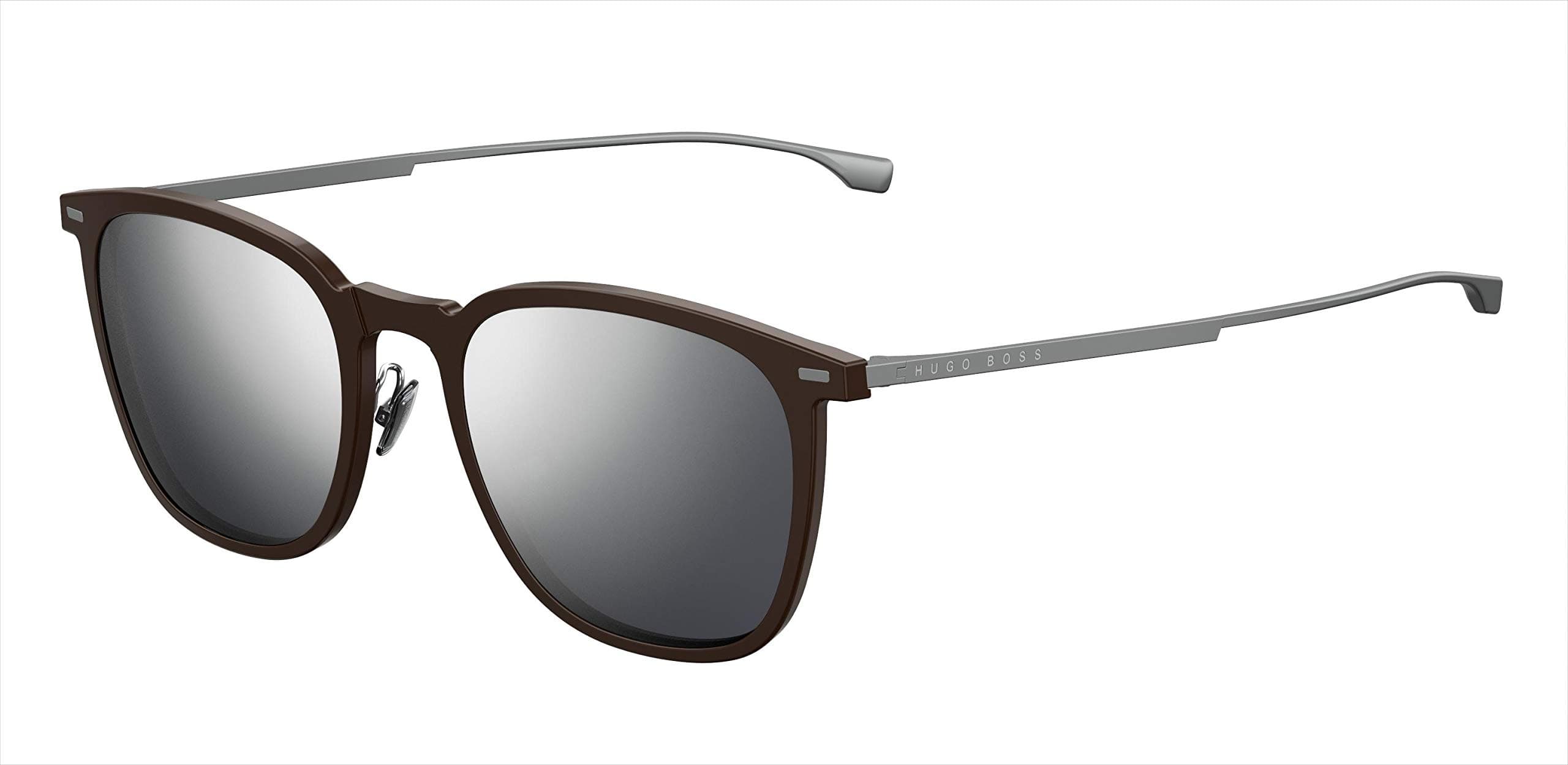 BOSS by Hugo Boss Sunglasses (Safilo Group) Men's 0974/S Rectangular Sunglasses, Brown, 52 mm