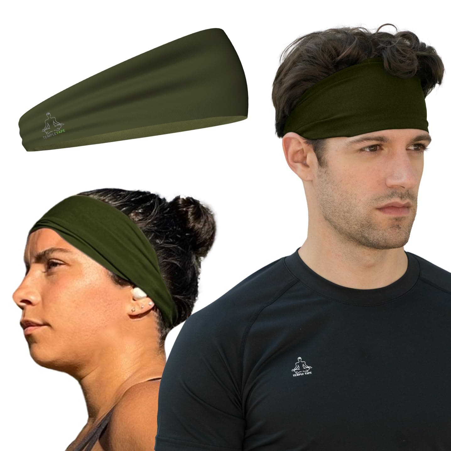 Sweat Band Workout Headbands for Women and Men - Sweatbands for Men - Moisture Wicking Sports Sweat Bands Headbands for Women, Running,Cycling,Yoga,Football Headband