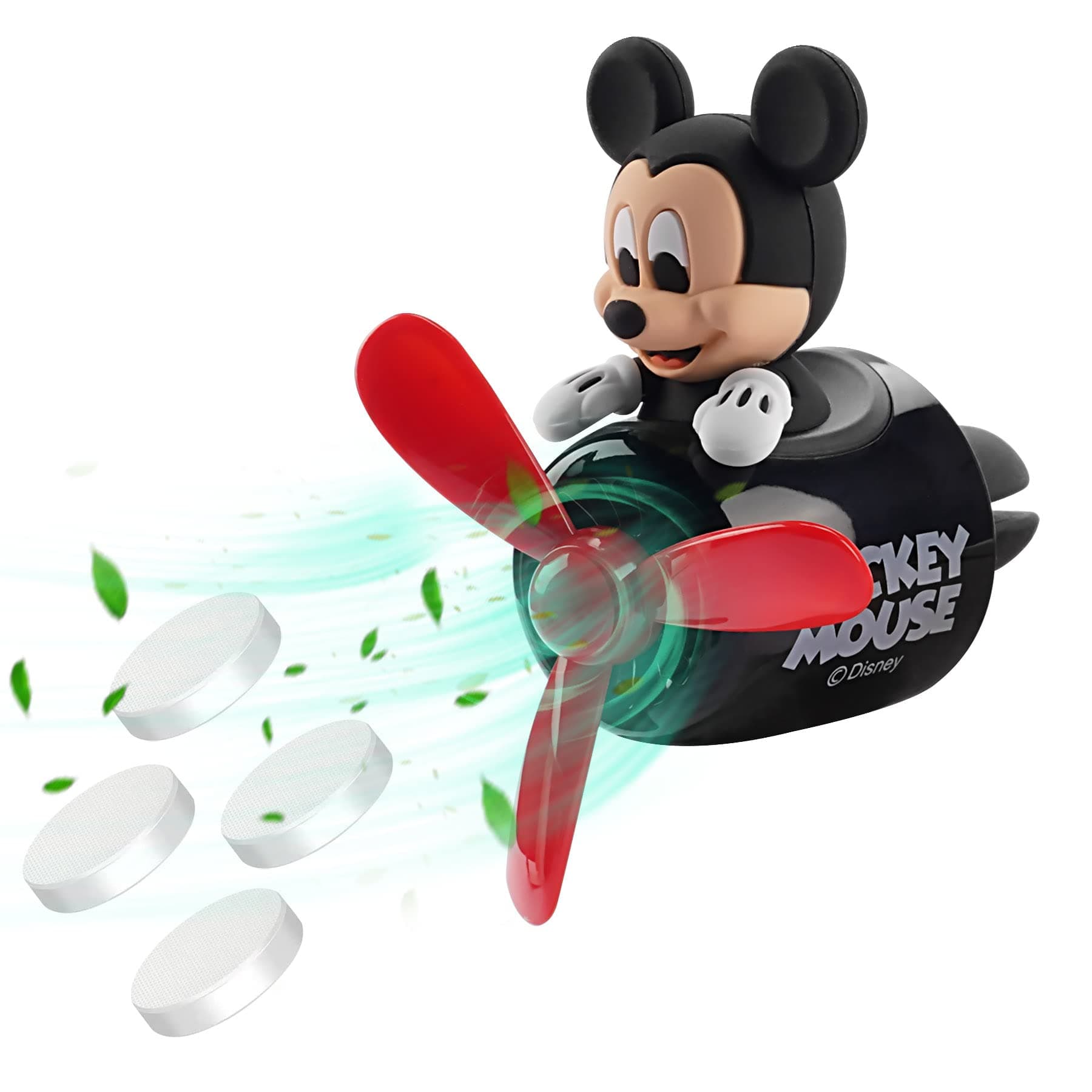 Car Air Fresheners Cute Cartoon Mouse Pilot Car Diffuser Rotating Propeller Automotive Air Outlet Fan Creative Car Perfume Decoration Cool Car Accessories (Men)
