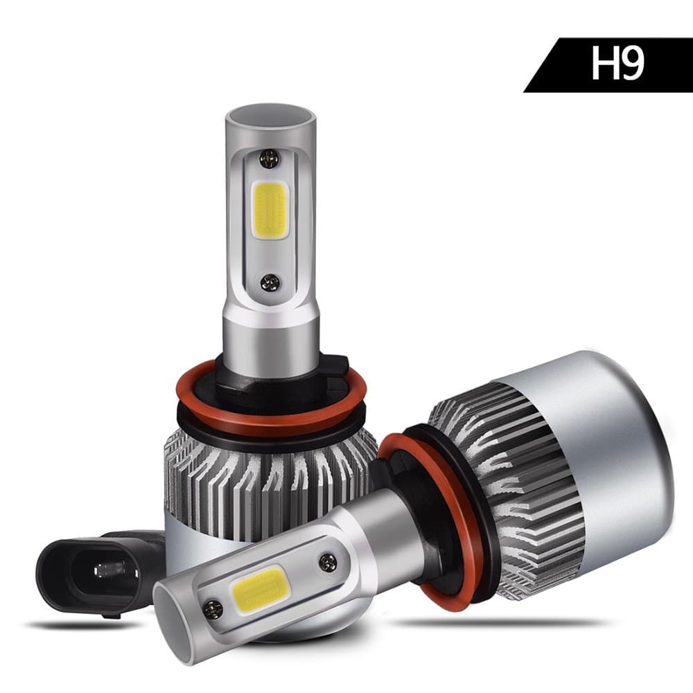 S2 Series LED Headlight Bulbs All-in-One Conversion Kit - H9 - 80W/8000LM/6000K Cool White COB, 3 Year Warranty