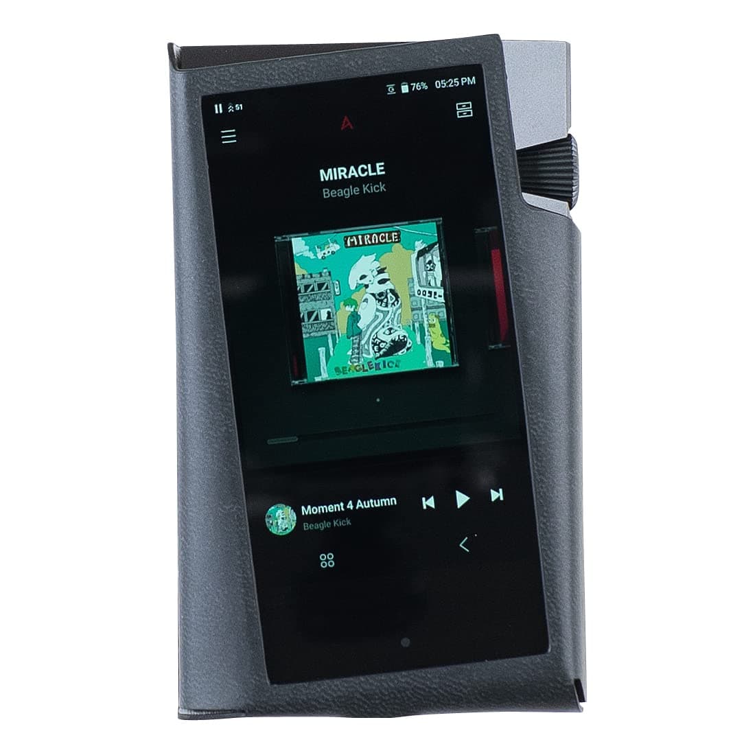 CASE for Astell&Kern SR35, Hand Crafted Italy PU artificial Leather Cover for AK-SR35 (Black)