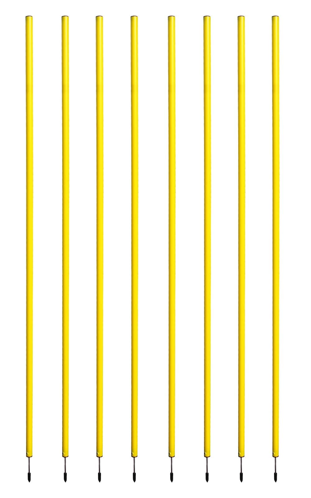 Bluedot Trading Soccer Agility Poles | 5ft Fixed Poles (8 Pack) for Outdoor Game, Speed & Endurance Exercise Training – Soccer Training Equipment for Agility Drills & Sport Coaching