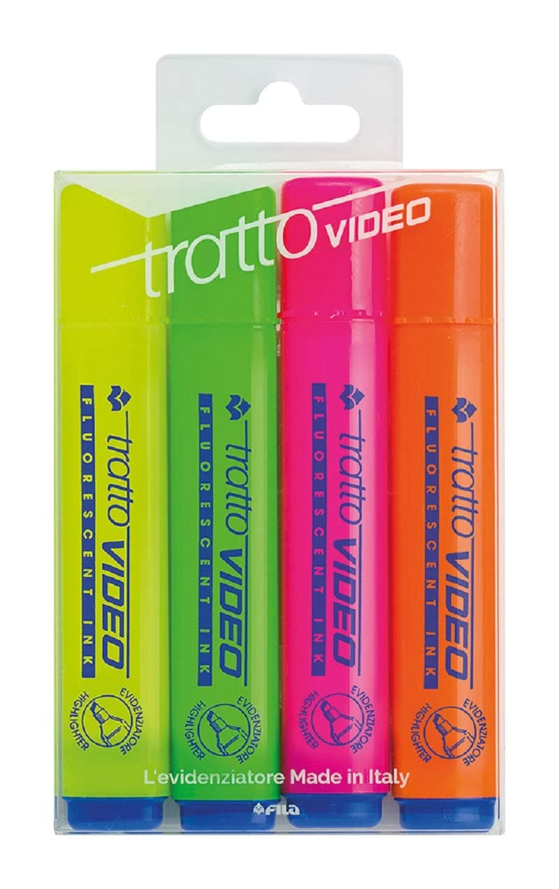 TrattoVideo - permanent markers (Orange, Green, Pink, Yellow, Multicolour)