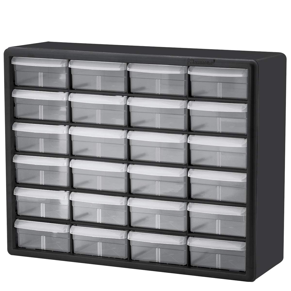 10724 24-Drawer Plastic Parts Storage Hardware and Craft Cabinet, 20-Inch by 16-Inch by 6-1/2-Inch, Black
