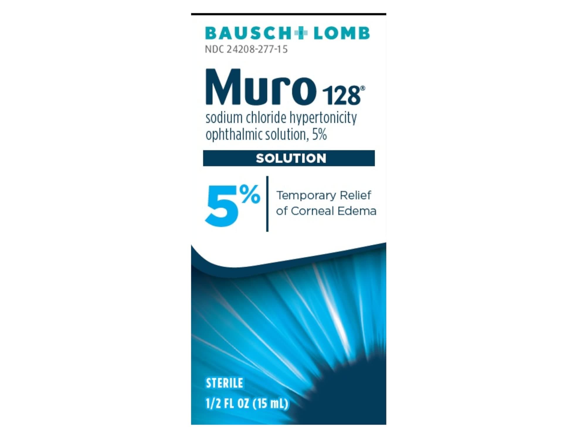 Muro 128 5% Sodium Chloride Hypertonicity Ophthalmic Solution, 0.5 Fl Oz (15 mL)