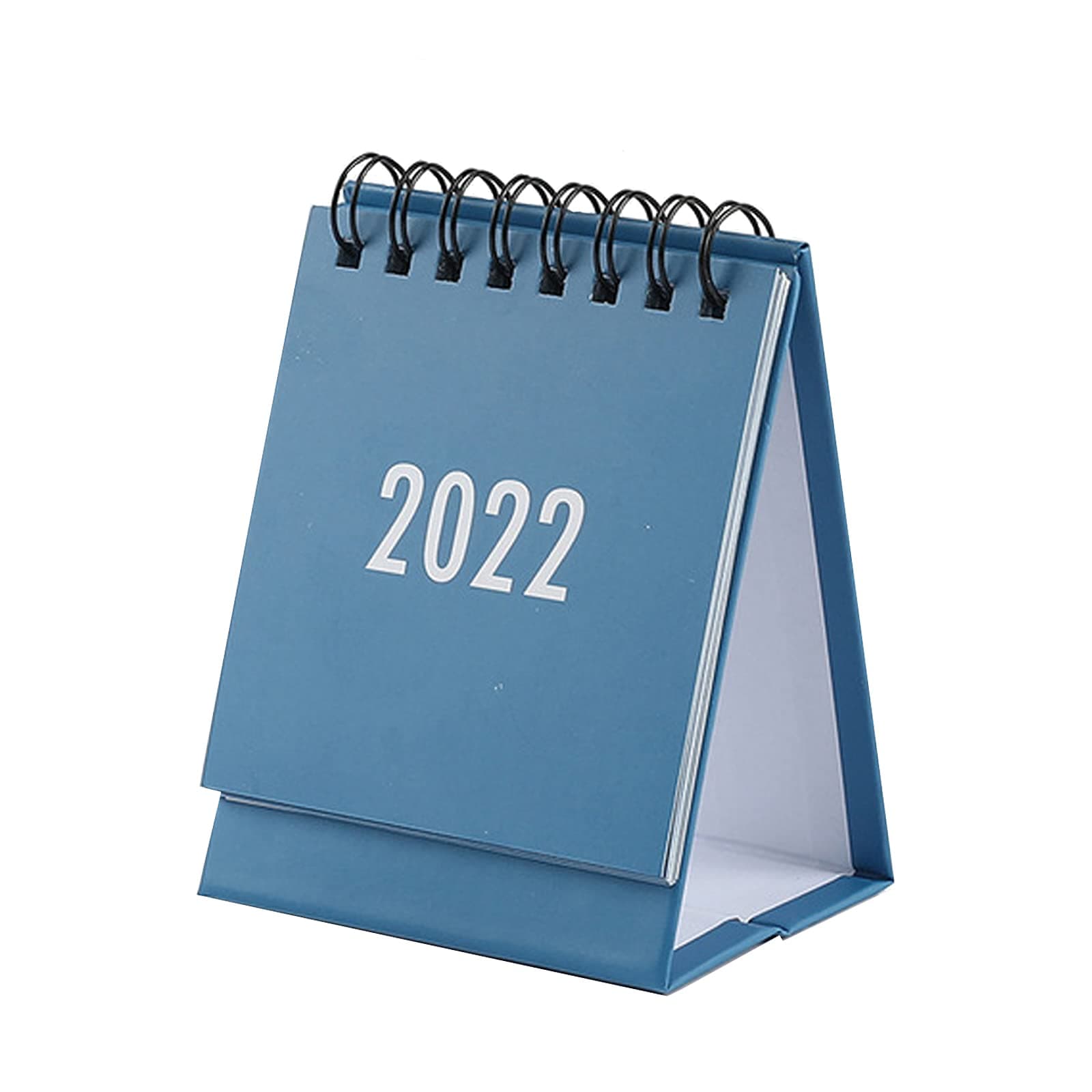 Mini Desk Calendars from Sep. 2023 - Dec. 2024 Pocket Calendar 3" x 3.8" Standing Flip Steel Coil Yearly Daily Schedule Business Planner (Sky Blue, mini)