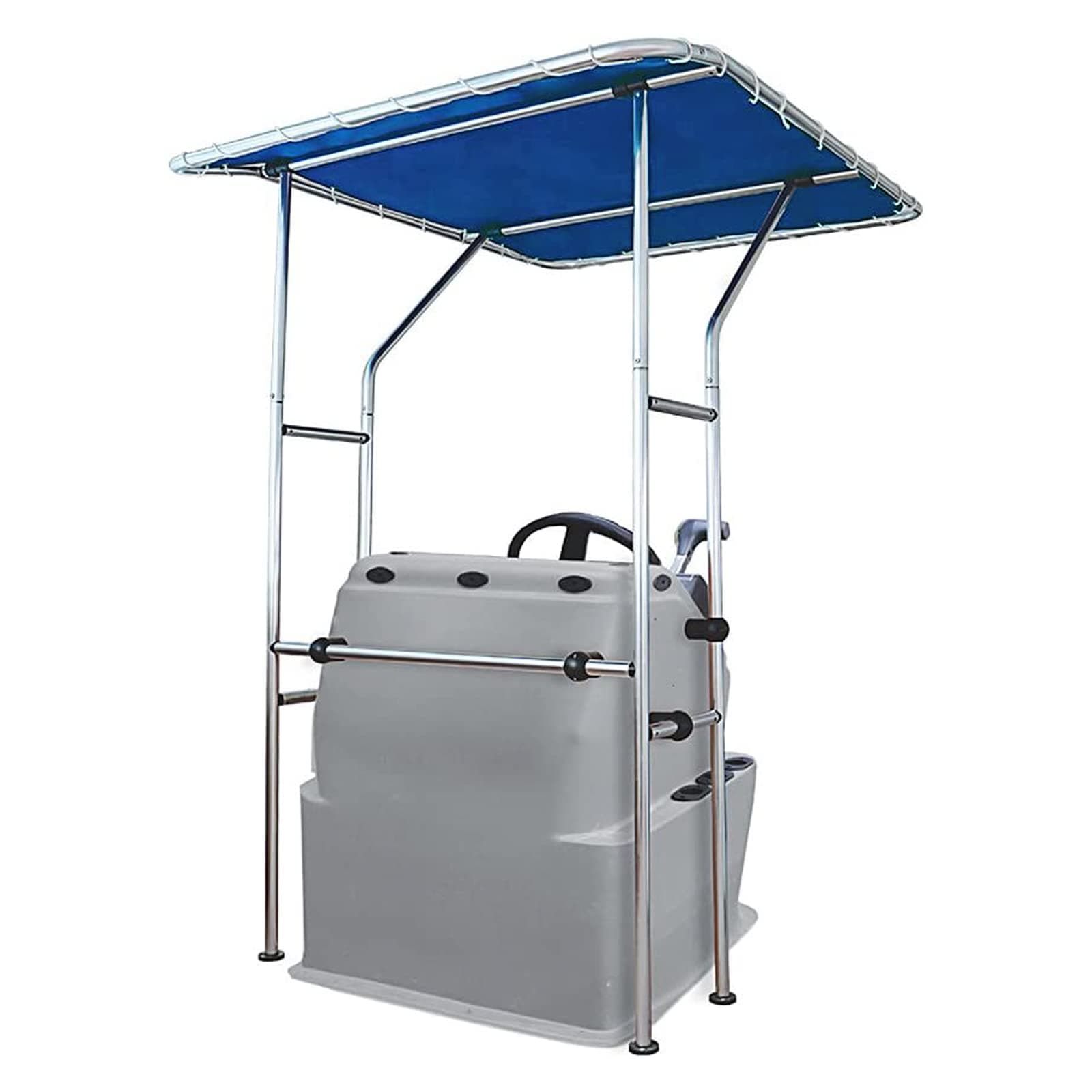 Seamander Boat T-Top for Center Console,Bimini Tops with 1" Aluminum Tube (Pacific Blue)