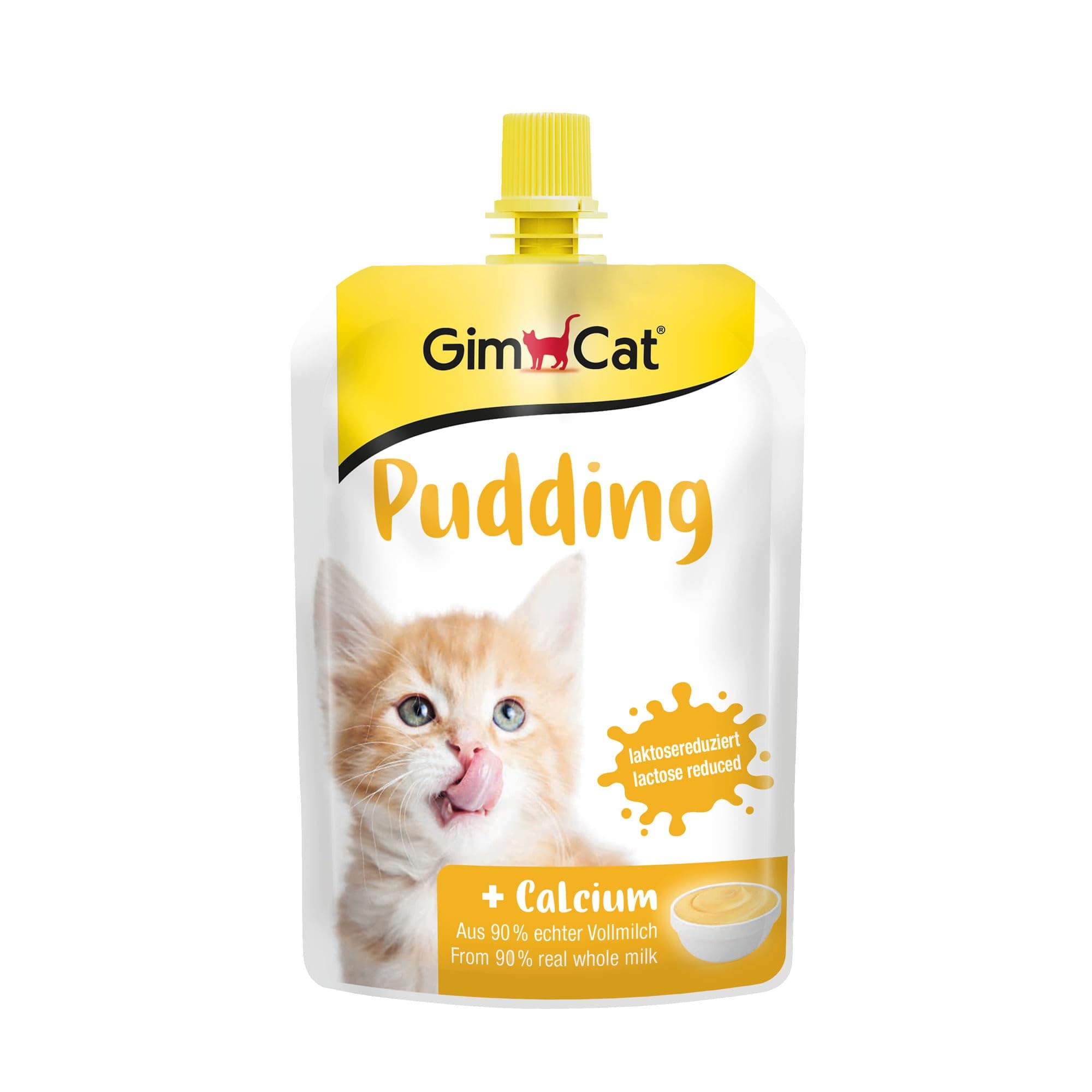 GimCatPudding with calcium - Cat snack made from real, lactose-reduced whole milk for healthy bones - 1 bag (1 x 150 g)