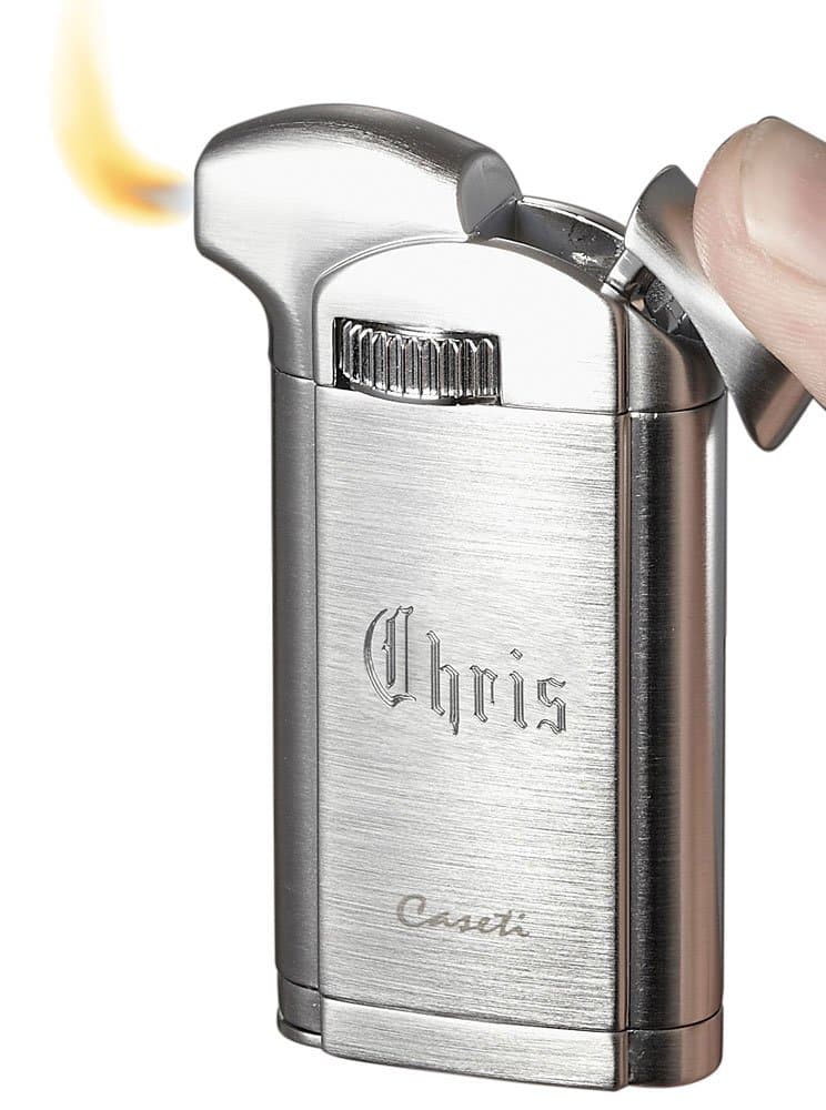 Personalized Traditional Angled Flame Pipe Lighter, Free Engraving