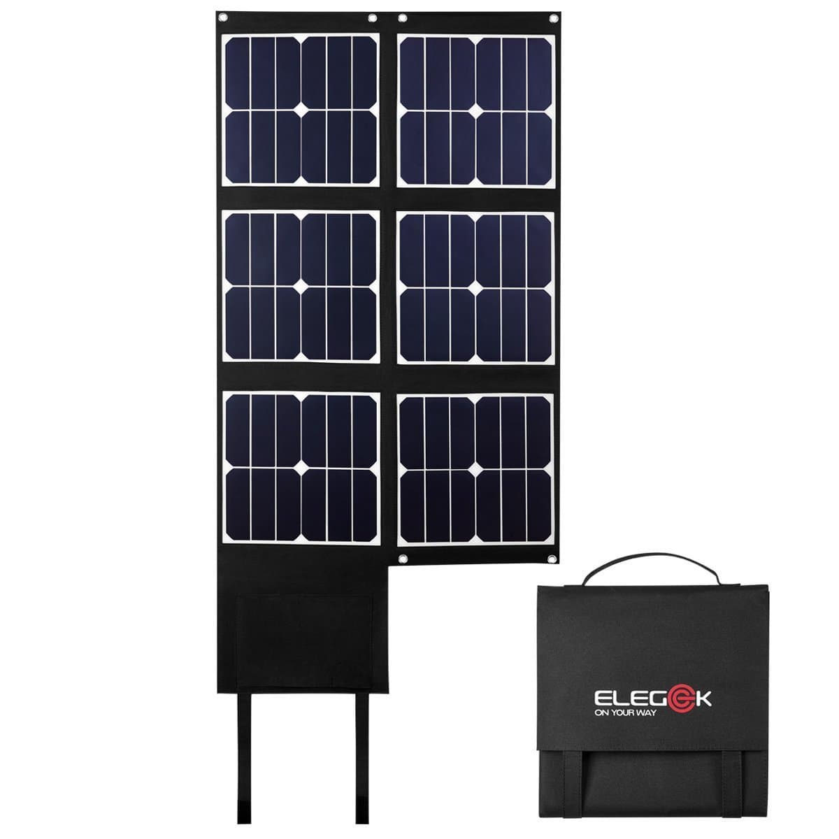 Folding 80W Solar Panel Charger for Goal Zero Yeti 100/150/400 / Suaoki/Jackery Portable Generator Power Station Battery Pack, 18V and 5V Output