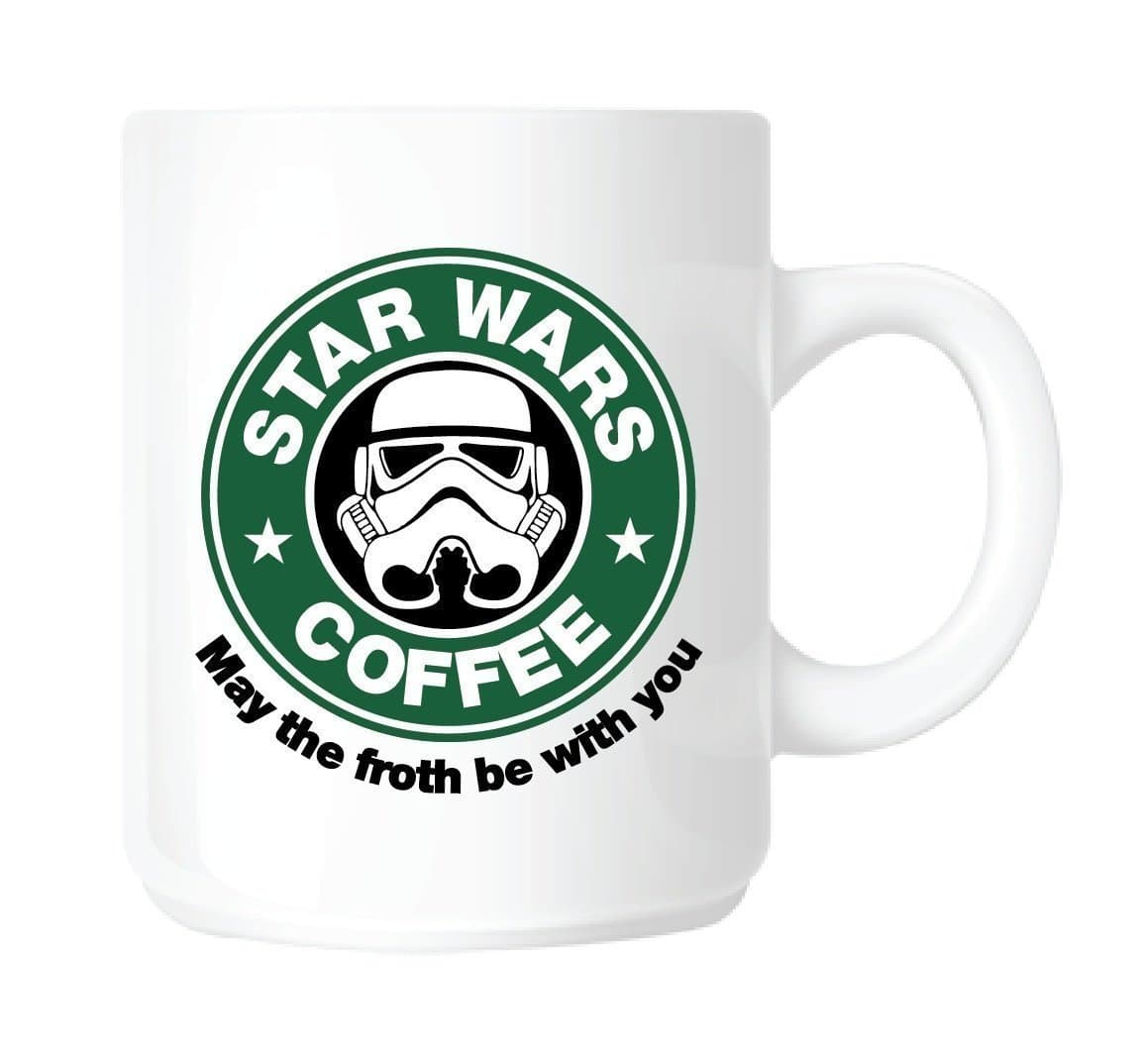 Generic Starbucks/Star Wars May The Froth Be with You 11 Ounce Ceramic Mug, 295.7 milliliters