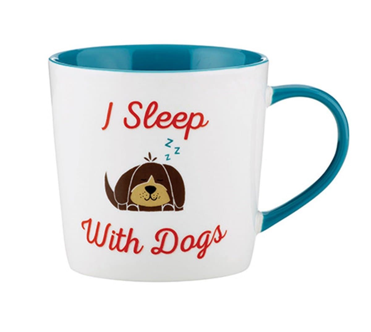 Aeiniwer I Sleep with Dogs Animal Coffee Mug, 14 Ounce