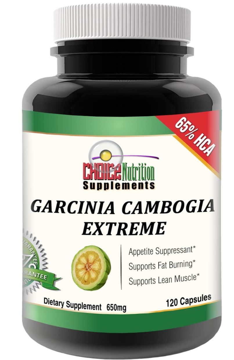 Choice Nutrition Supplements 65% HCA Garcinia Cambogia Extract Extreme Natural Weight Loss and Appetite Suppressant, 650 Mg 120 Count Size 120 Capsules