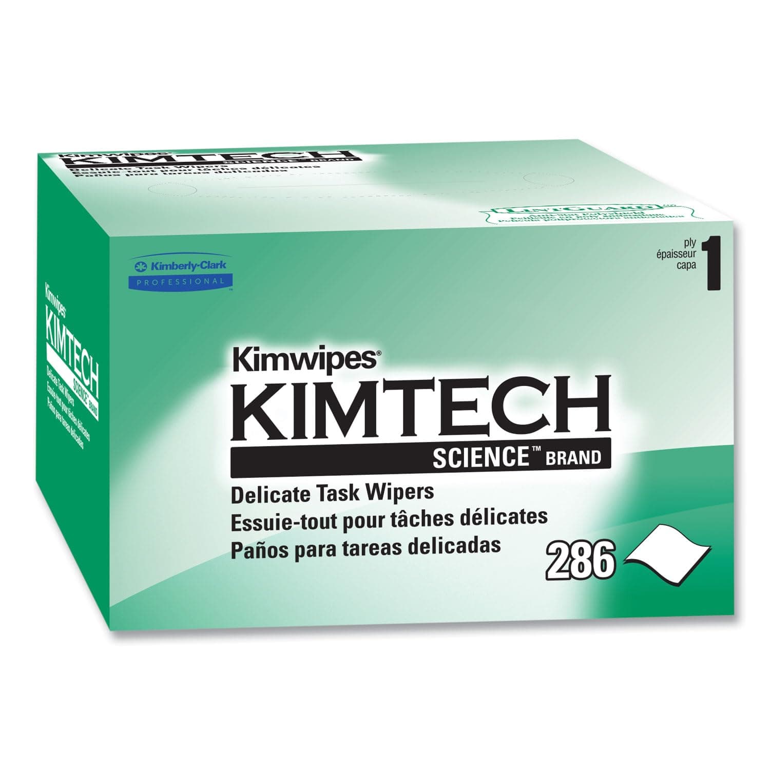 KIMBERLY-CLARK PROFESSIONAL* - KIMTECH SCIENCE KIMWIPES, Tissue, 4 2/5 x 8 2/5, 280/Box - Sold As 1 Box - Nonabrasive; low-lint. by Kimberly-Clark Professional