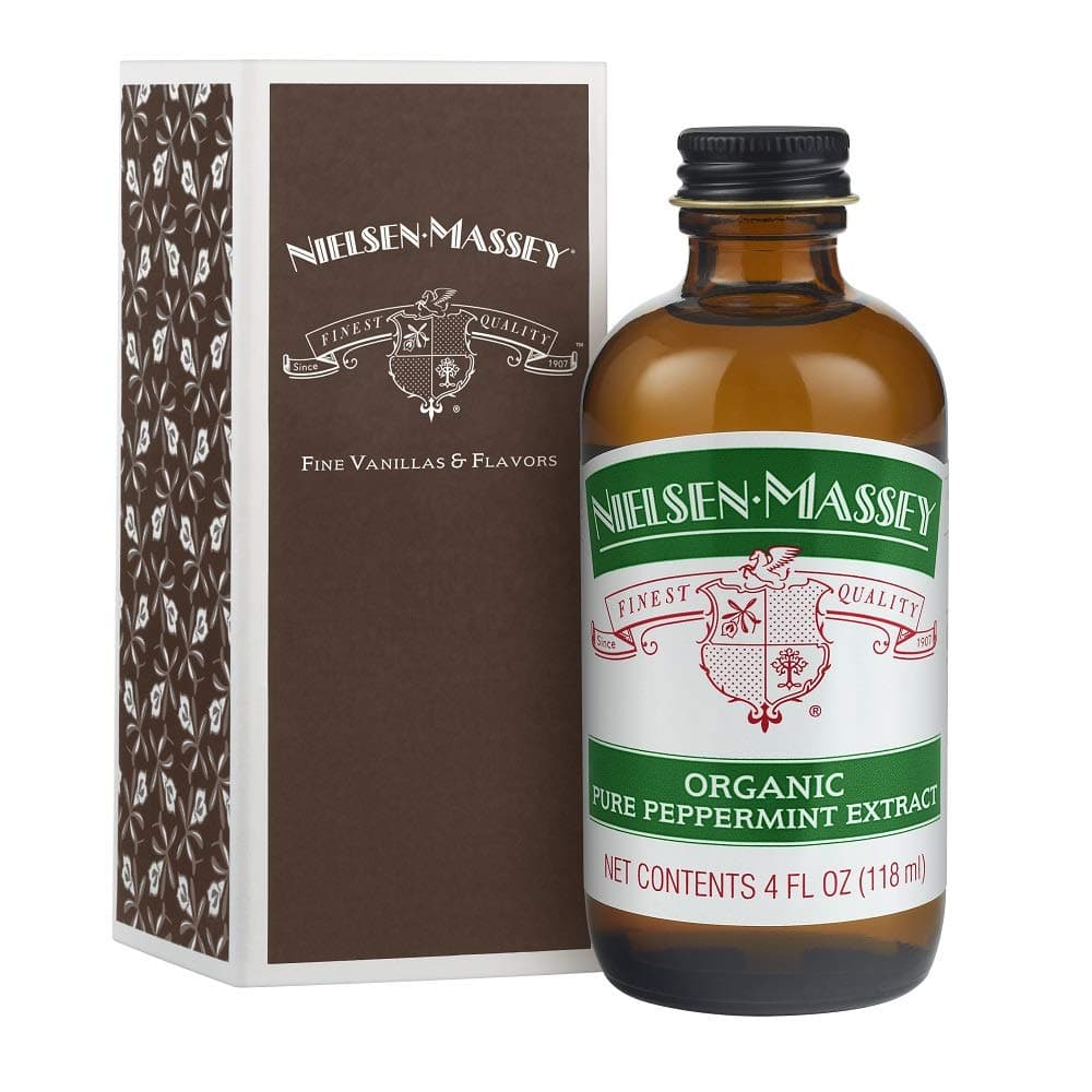 Nielsen-Massey Organic Pure Peppermint Extract for Baking and Cooking, 4 Ounce Bottle with Gift Box