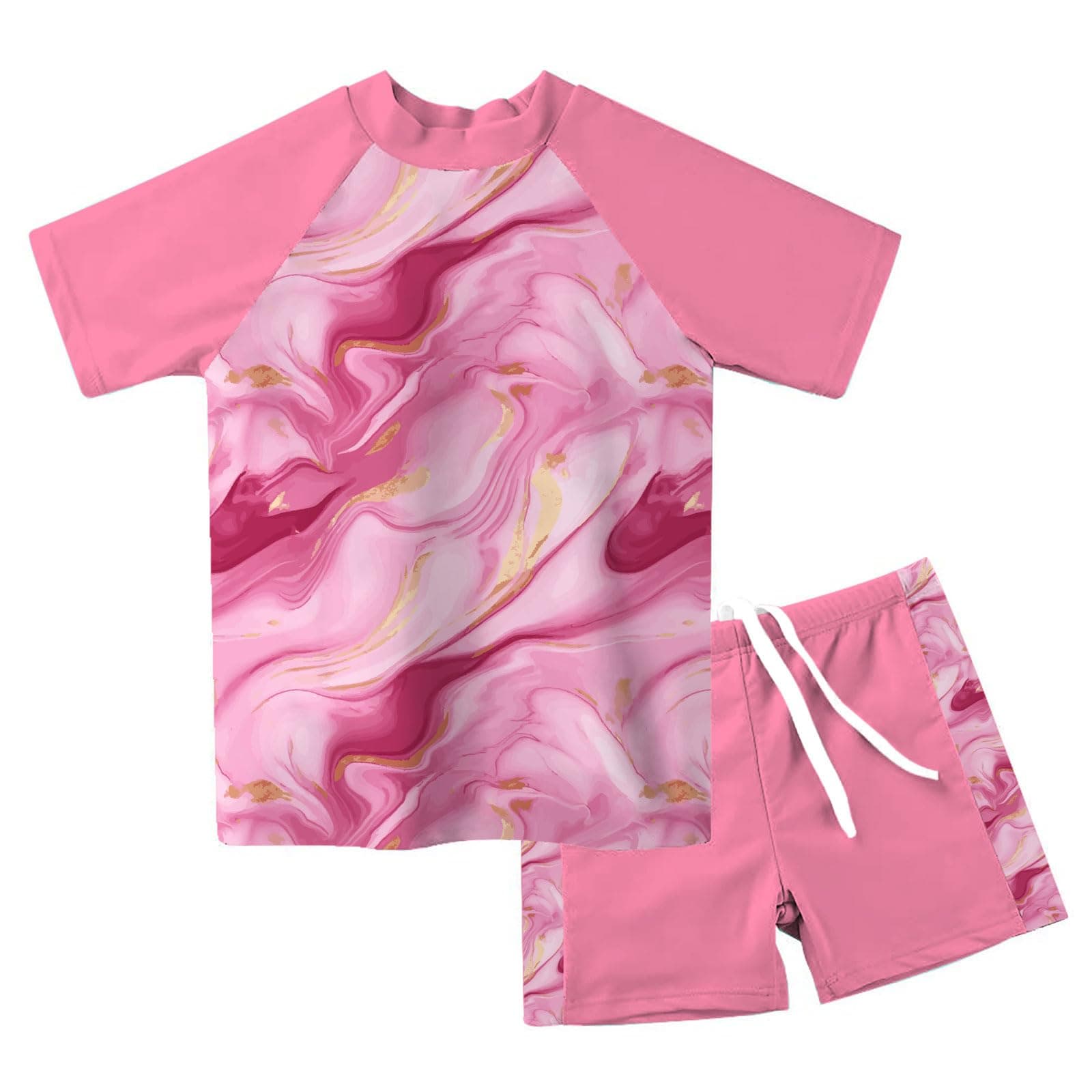 Lovekider Girls Christma Dress 3D Printed Midi Dresses 3/4 Sleeve Party Xmas Sundress 4-13 Years