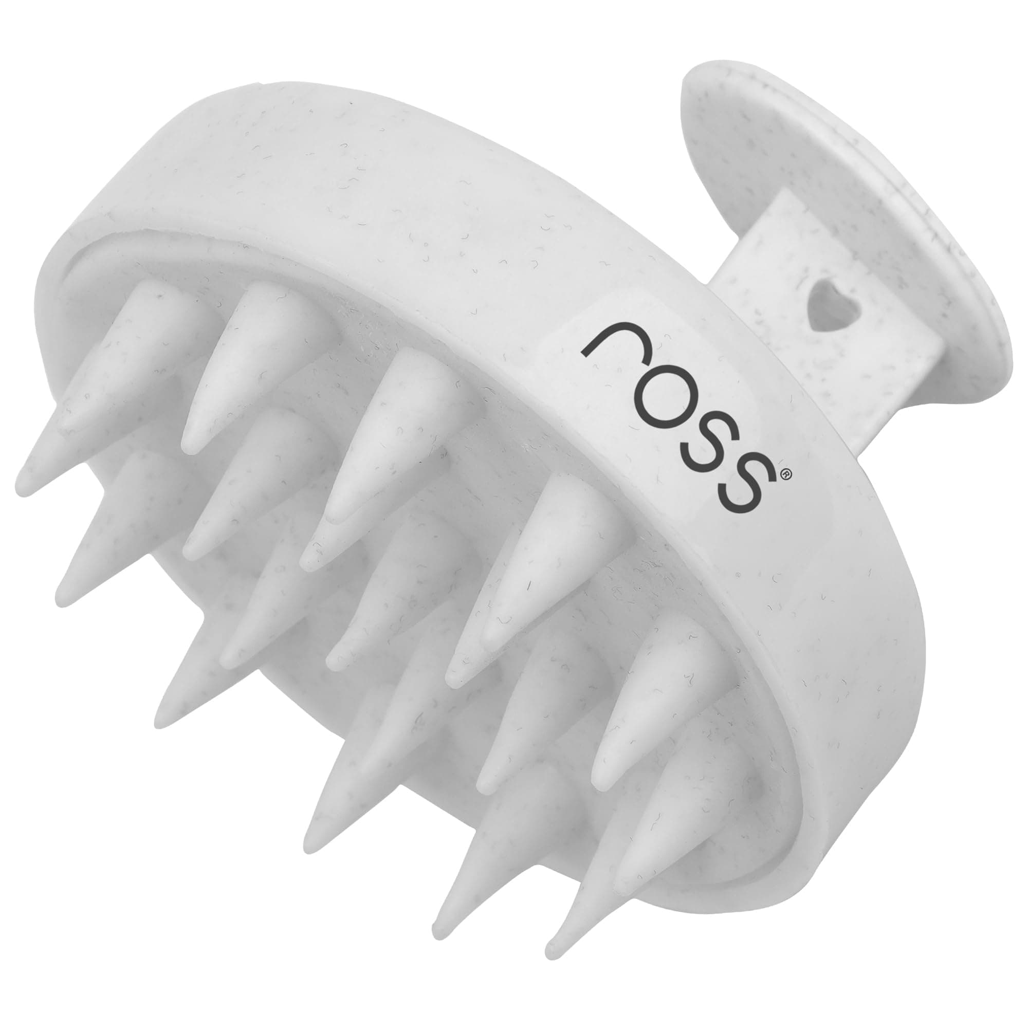 Ross Round Hair Scalp Manual Massager Shampoo Hair Brush, Super Soft Bristles for Exfoliating, Anti-Dandruff (Textured White)