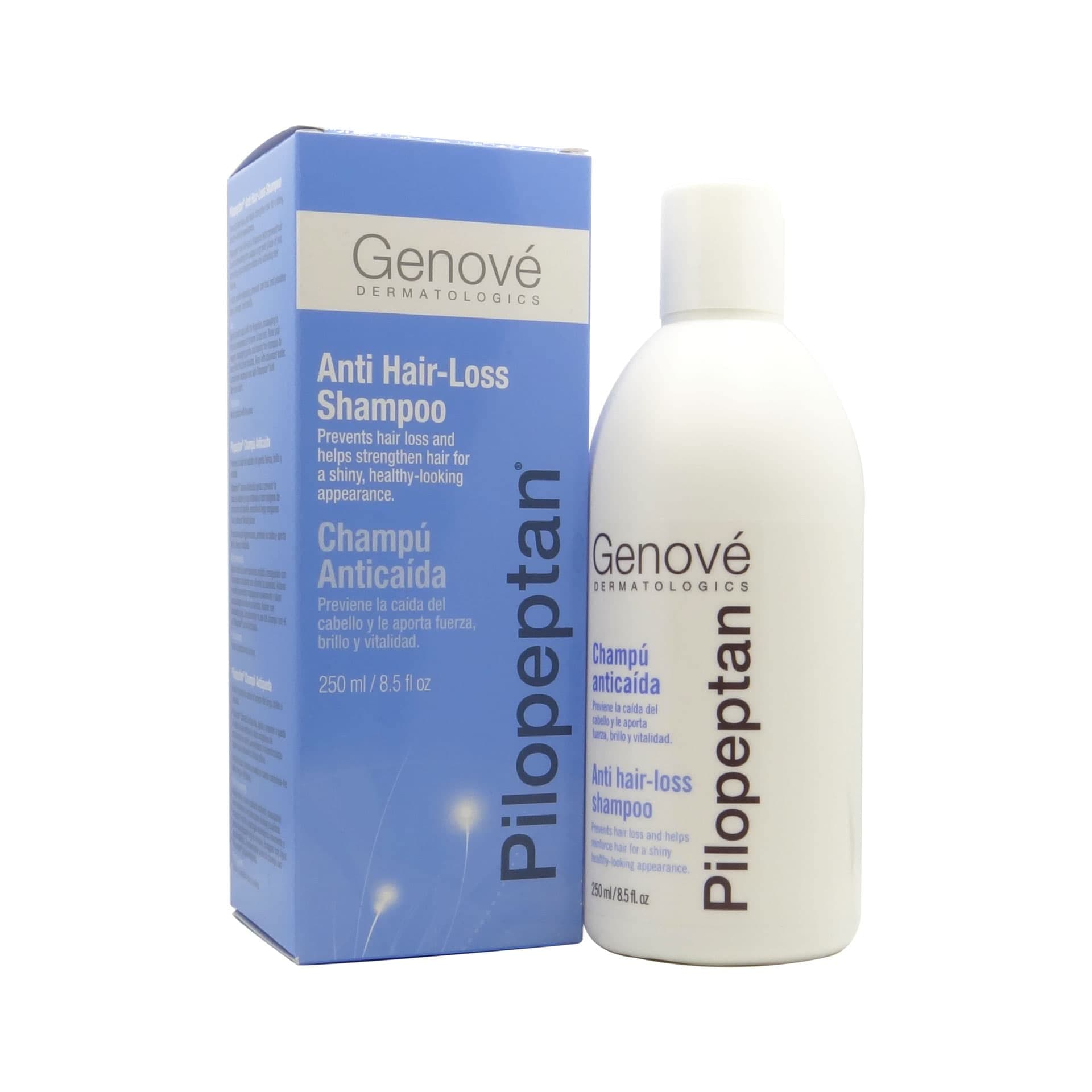 GENOVÉ Pilopeptan Shampoo 250ml - Strengthens & Brightens Weak Hair - Stop Hair Loss - Hair Regrowth Treatment - Unisex Adults